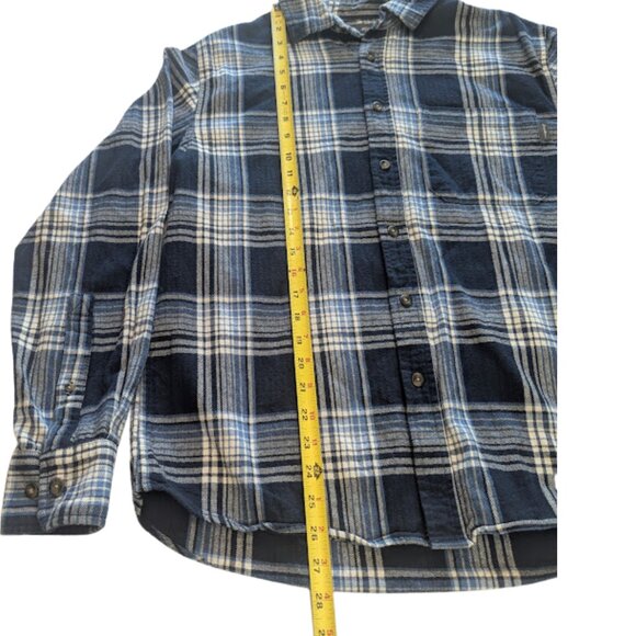 Eddie Bauer 100% Cotton Flannel Button-Up Shirt Men’s Medium Blue Plaid - Picture 4 of 9